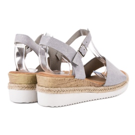 SDS Sandali grigi con glitter grigio 1