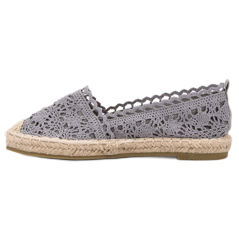 Seastar Espadrillas di pizzo grigio 1