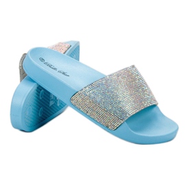 Bello Star Pantofole Con Cristalli blu 1