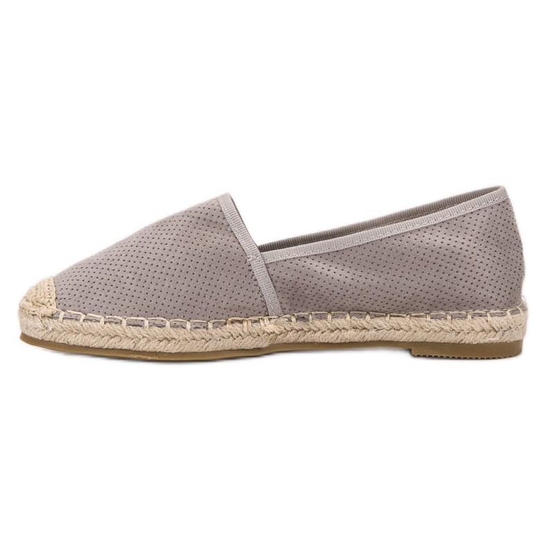 Ideal Shoes Scarpe Slip-On in pelle scamosciata grigio 1