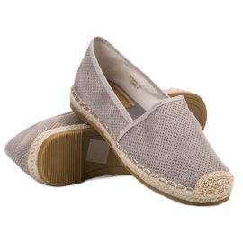 Ideal Shoes Scarpe Slip-On in pelle scamosciata grigio 2