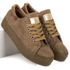 Tony Sneakers In Velluto Sulla Piattaforma verde 2