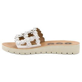SHELOVET Pantofole da donna casual bianco 2