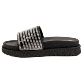 Bello Star Pantofole Con Cristalli nero 1