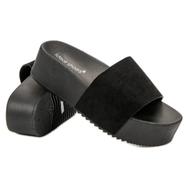Ideal Shoes Pantofole Sulla Piattaforma nero 1