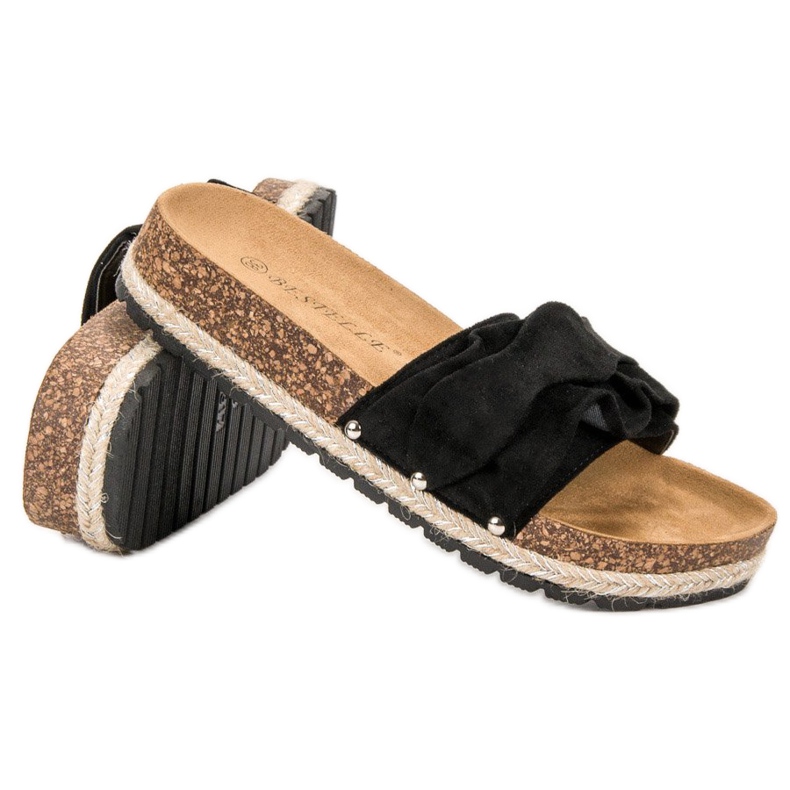 Bestelle Ciabatte Con Volant nero 1