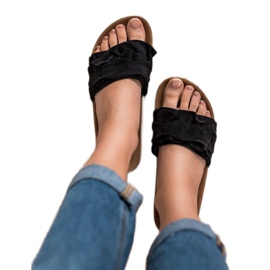 Bestelle Ciabatte Con Volant nero 2