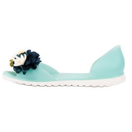 Ideal Shoes Meliski Con Fiori verde 2