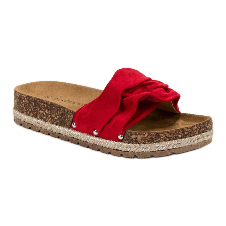 Bestelle Ciabatte Con Volant rosso 1