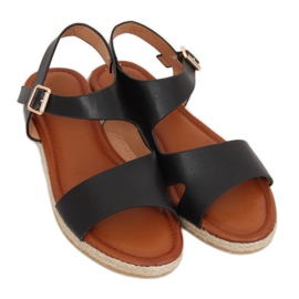 Sandali neri da donna H-7 Black nero 2