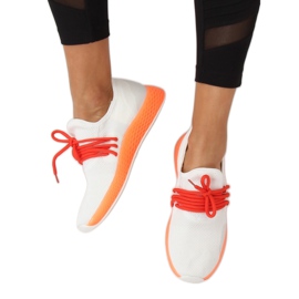 Scarpe sportive arancioni e bianche B-6851 Orange bianca arancia 2