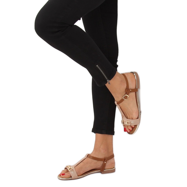 Sandali rosa da donna 127-97 Rosa marrone 2