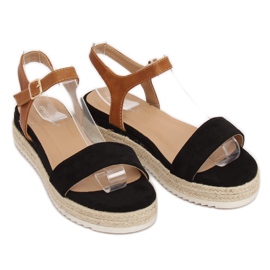 Sandali espadrillas neri Y-8224 Nero 2
