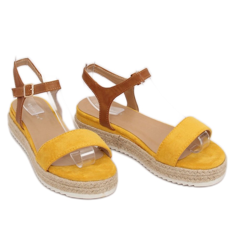 Sandali espadrillas gialli Y-8224 Giallo marrone 2