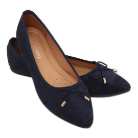 Ballerine con punta a mandorla blu navy 8F58 DK.BLUE 1