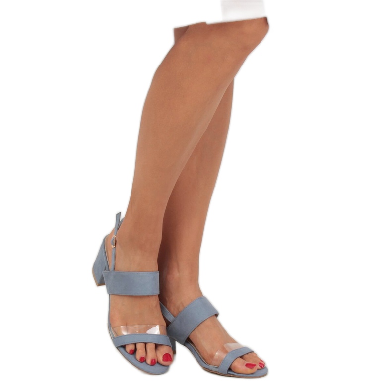 Sandali blu con tacco alto 660-1 / SA-2 Blue 1