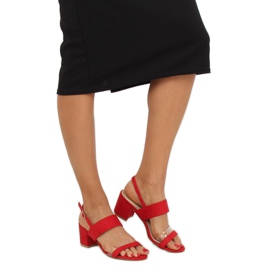 Sandali rossi con tacco alto 660-1 / SA-2 Red rosso 1