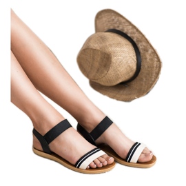 SHELOVET Sandali bassi con elastico nero 2