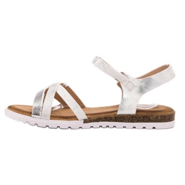 Bestelle Sandali casual bianca grigio 1