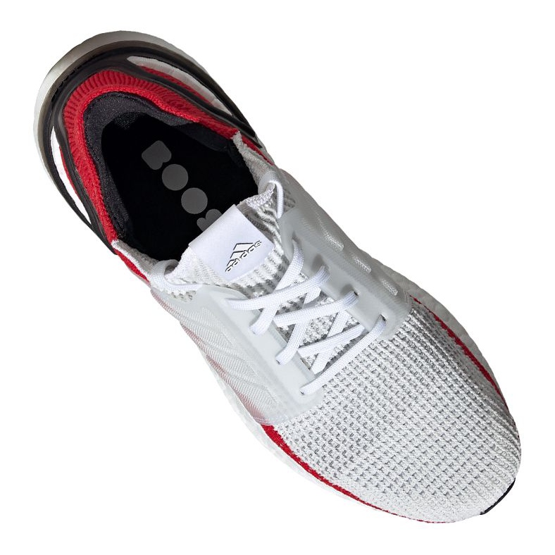 Scarpe da corsa adidas UltraBoost 19 M EF1341 bianco rosso 1