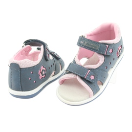 Sandali da bambina in denim American Club DR20 blu rosa 4