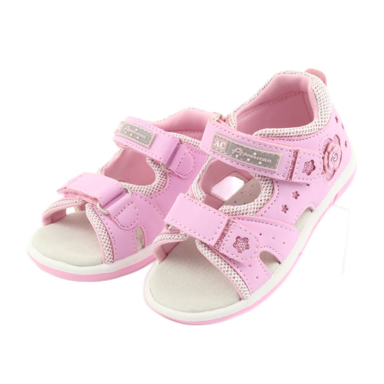 Sandali rosa da bambina American Club DR20 3