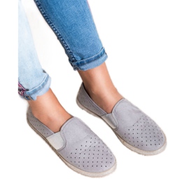 Mckeylor Slip in pelle scamosciata grigio 1