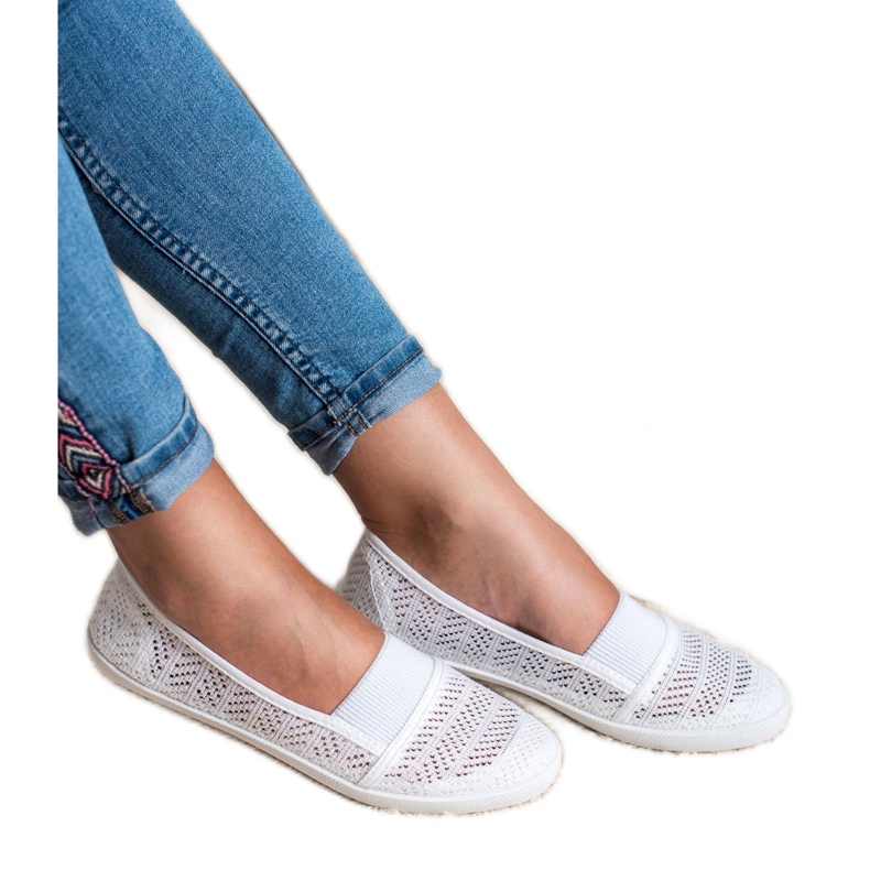 Mckeylor Ballerine in tessuto bianco 2