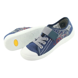 Scarpe per bambini Befado 251Y116 bianco blu navy 4