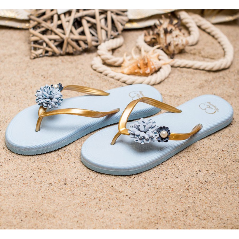 Ax Boxing Infradito Con Fiori blu 2