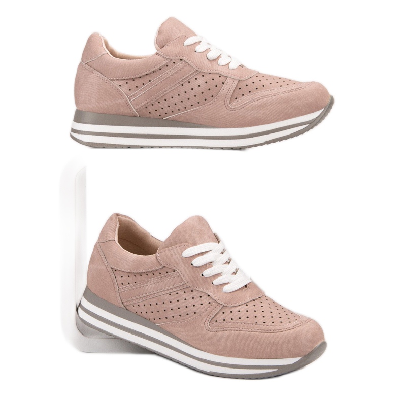 Kylie Scarpe sportive in ecopelle rosa 2