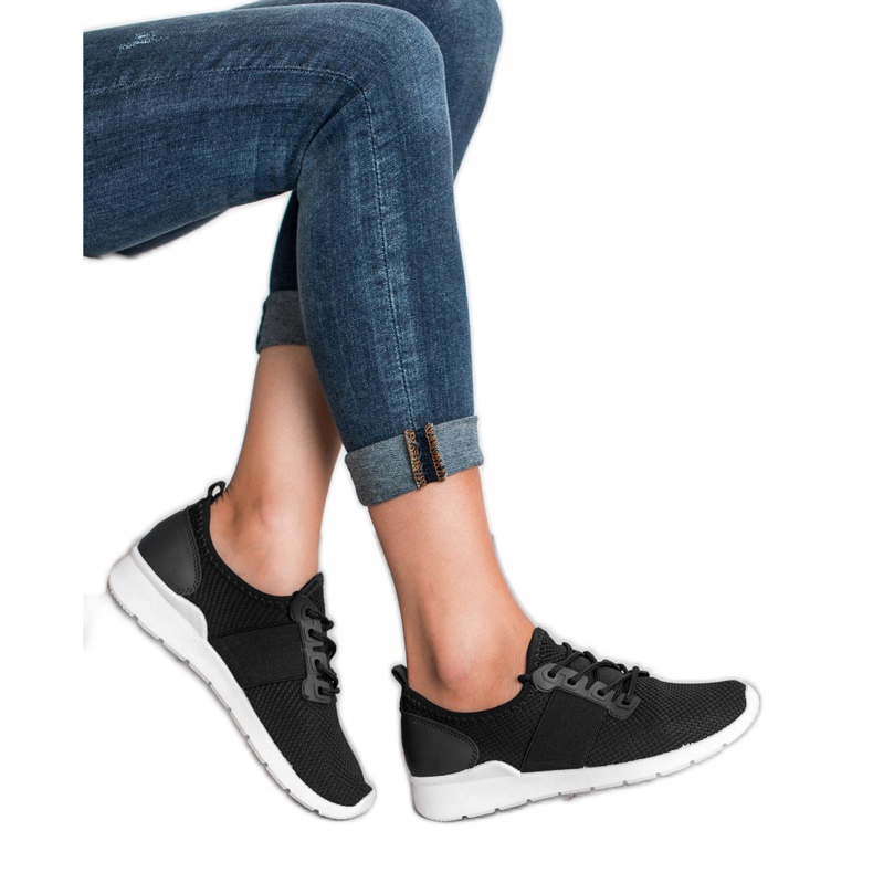 SHELOVET Scarpe sportive slip-on nero 2