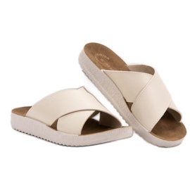 SHELOVET Pantofole in ecopelle marrone 1