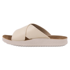 SHELOVET Pantofole in ecopelle marrone 2
