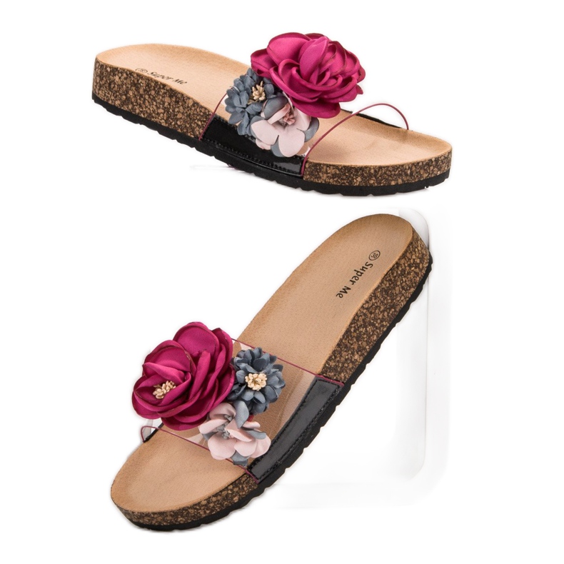 Super Me Pantofole Con Fiori viola multicolore 1