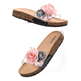 Super Me Pantofole Con Fiori rosa 2