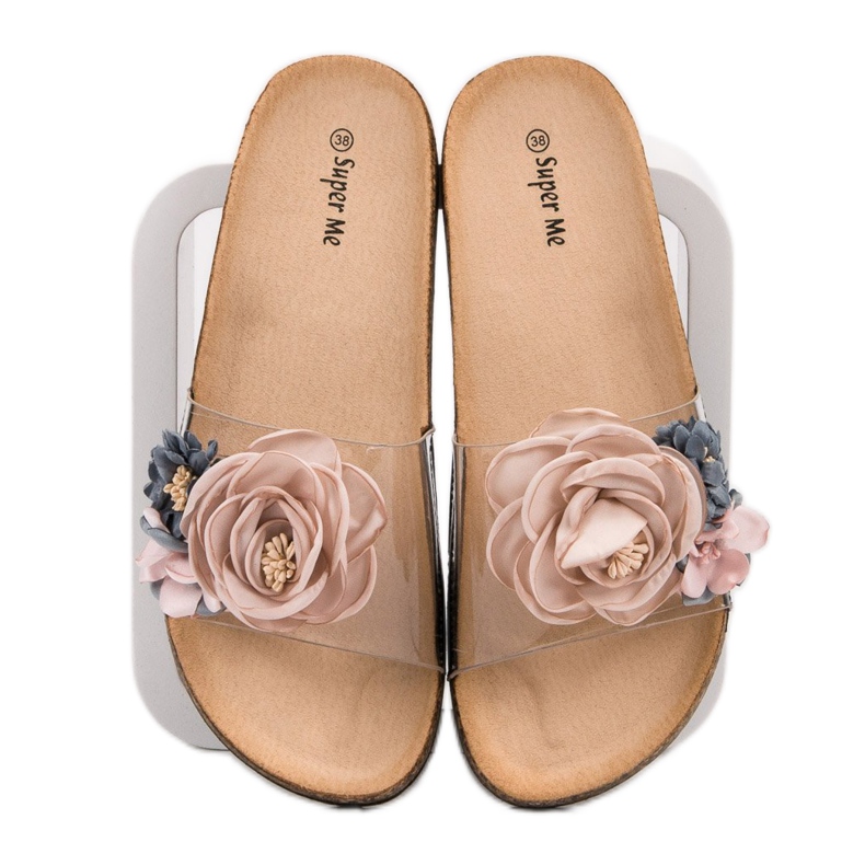 Super Me Pantofole Con Fiori marrone multicolore 1