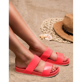 Laura Mode Pantofole in gomma corallo rosso 2