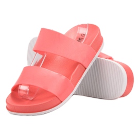Laura Mode Pantofole in gomma corallo rosso 1