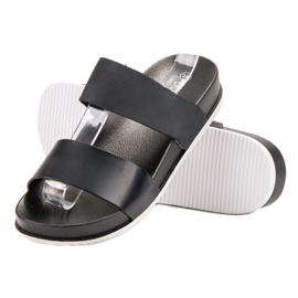 Laura Mode Pantofole di gomma nere nero 1