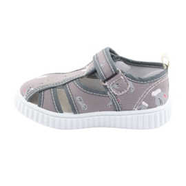 Scarpe da bambino American Club grigie con velcro TEN 27/19 bianco grigio 2