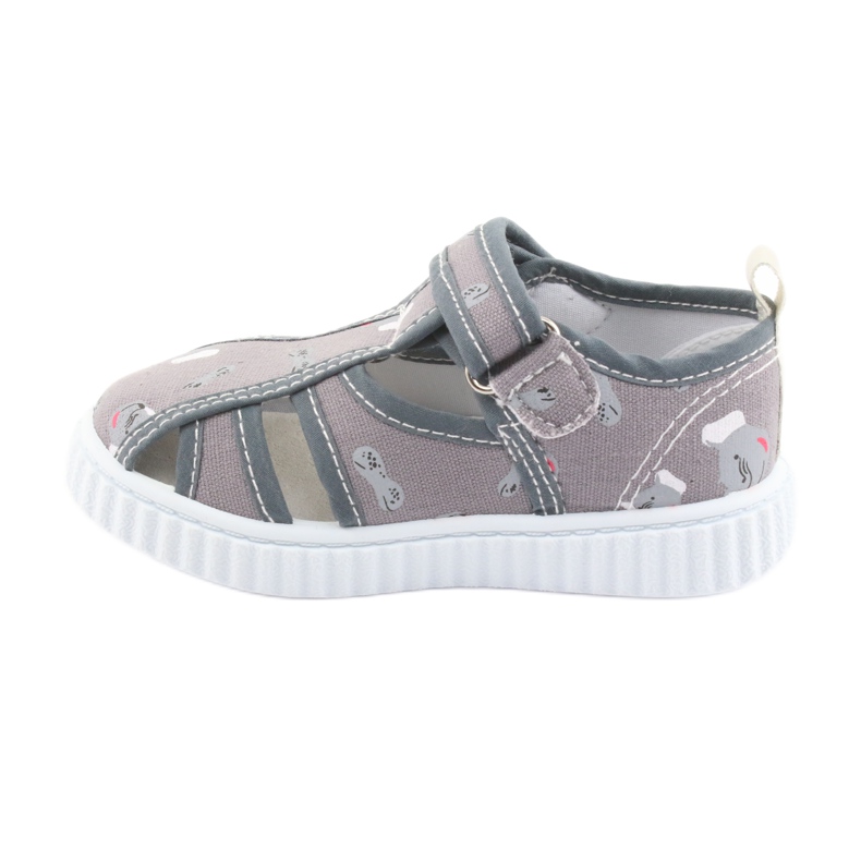 Scarpe da bambino American Club grigie con velcro TEN 27/19 bianco grigio 2