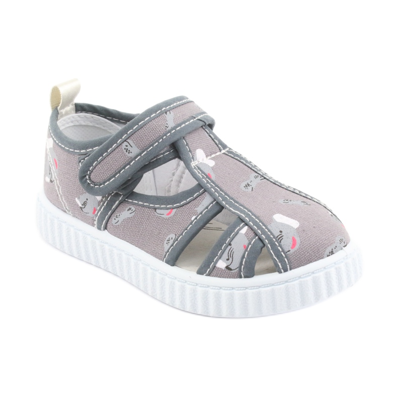 Scarpe da bambino American Club grigie con velcro TEN 27/19 bianco grigio 1