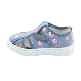 Scarpe da bambino American Club con velcro blu TEN 32/19 bianco rosa 2