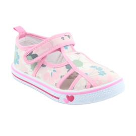 American Club Scarpe americane scarpe per bambini Soletta in pelle con velcro bianco blu rosa verde 1