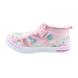 American Club Scarpe americane scarpe per bambini Soletta in pelle con velcro bianco blu rosa verde 2