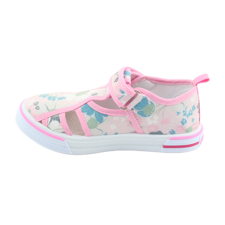 American Club Scarpe americane scarpe per bambini Soletta in pelle con velcro bianco blu rosa verde 2