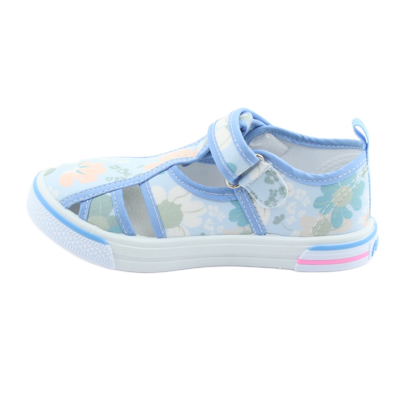 Scarpe bambino American Club velcro blu TEN 27/19 bianco verde 2