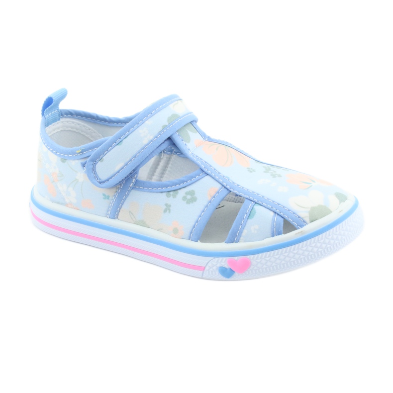 Scarpe bambino American Club velcro blu TEN 27/19 bianca verde 1
