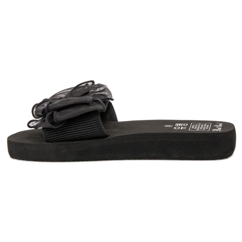 Best Shoes Pantofole in schiuma con fiocco nero 1